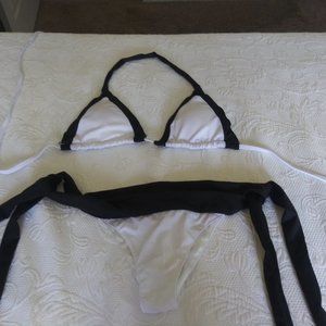 Brand New classic balck and white bikini